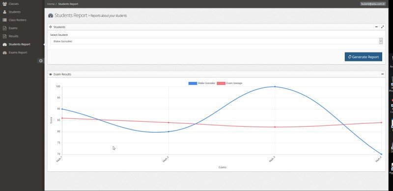 screenshot of Exam Reader